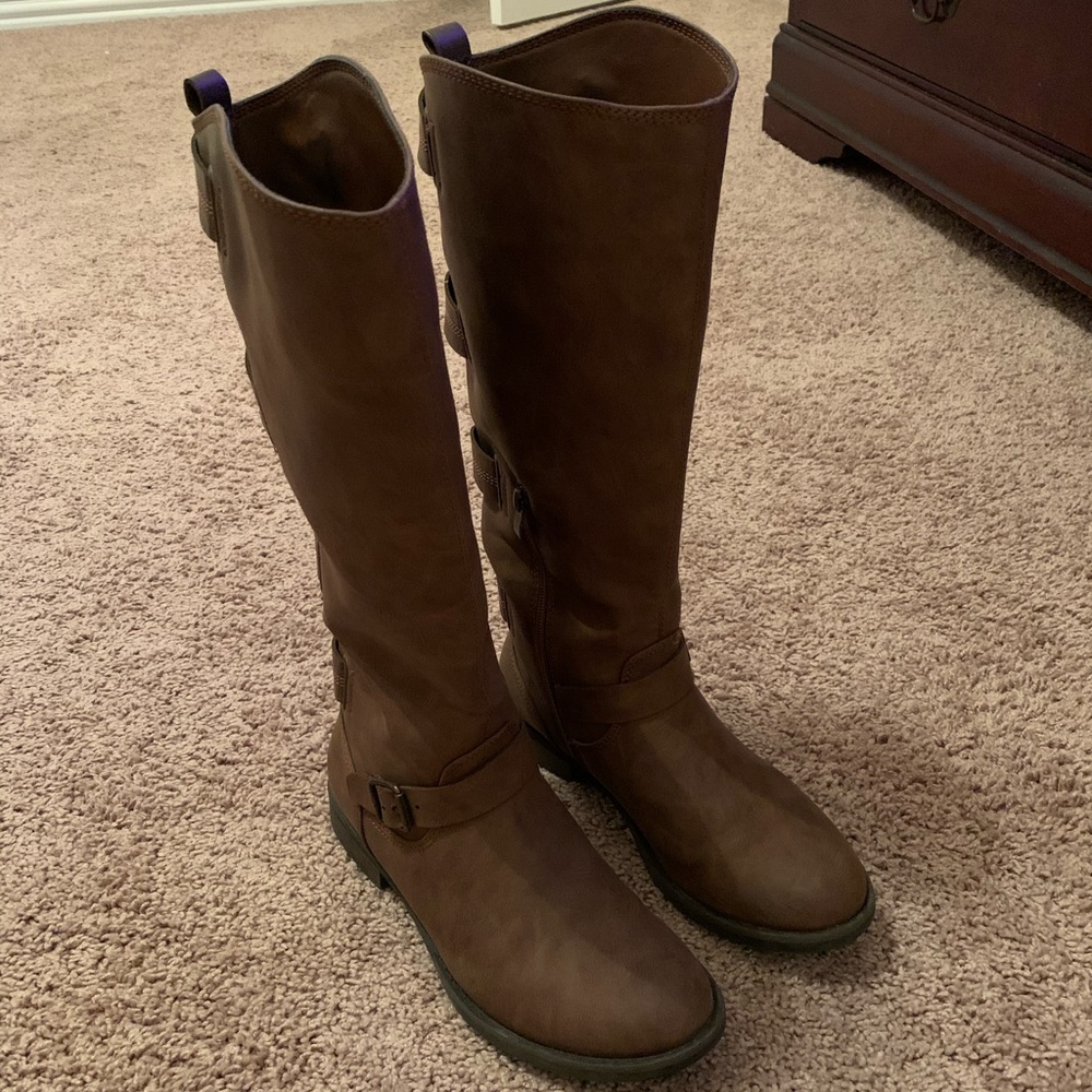 Brown Tall Riding Boot